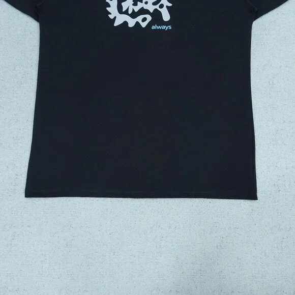 Always Black Statement Graphic Short Sleeve T Shirt